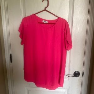Bright pink blouse